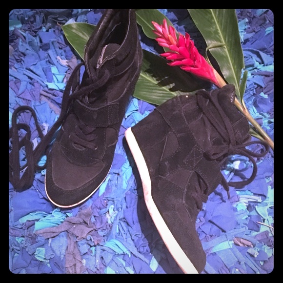 Ash Shoes - ASH Bowie suede hidden heel wedge sneaker size 40